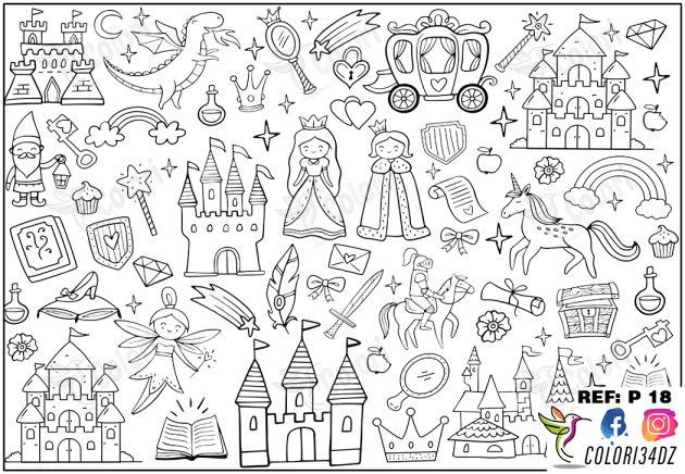 P18 Poster de Coloriage Géant  أوراق التلوين العملاقة