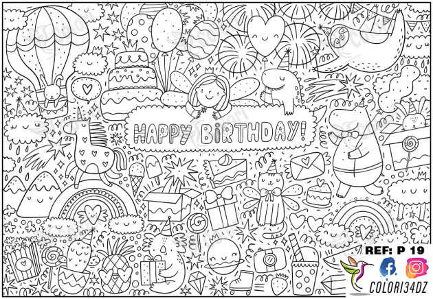 P19 Poster de Coloriage Géant  أوراق التلوين العملاقة