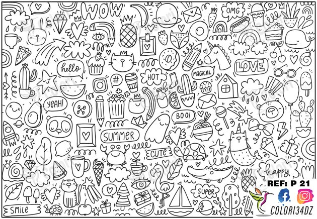 P21 Poster de Coloriage Géant  أوراق التلوين العملاقة